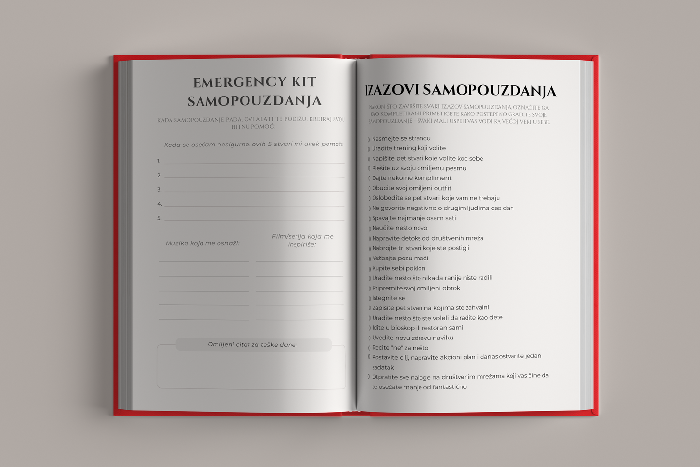 Strana sa izazovima za korisnike dnevnika – Dnevnik Samopouzdanja
