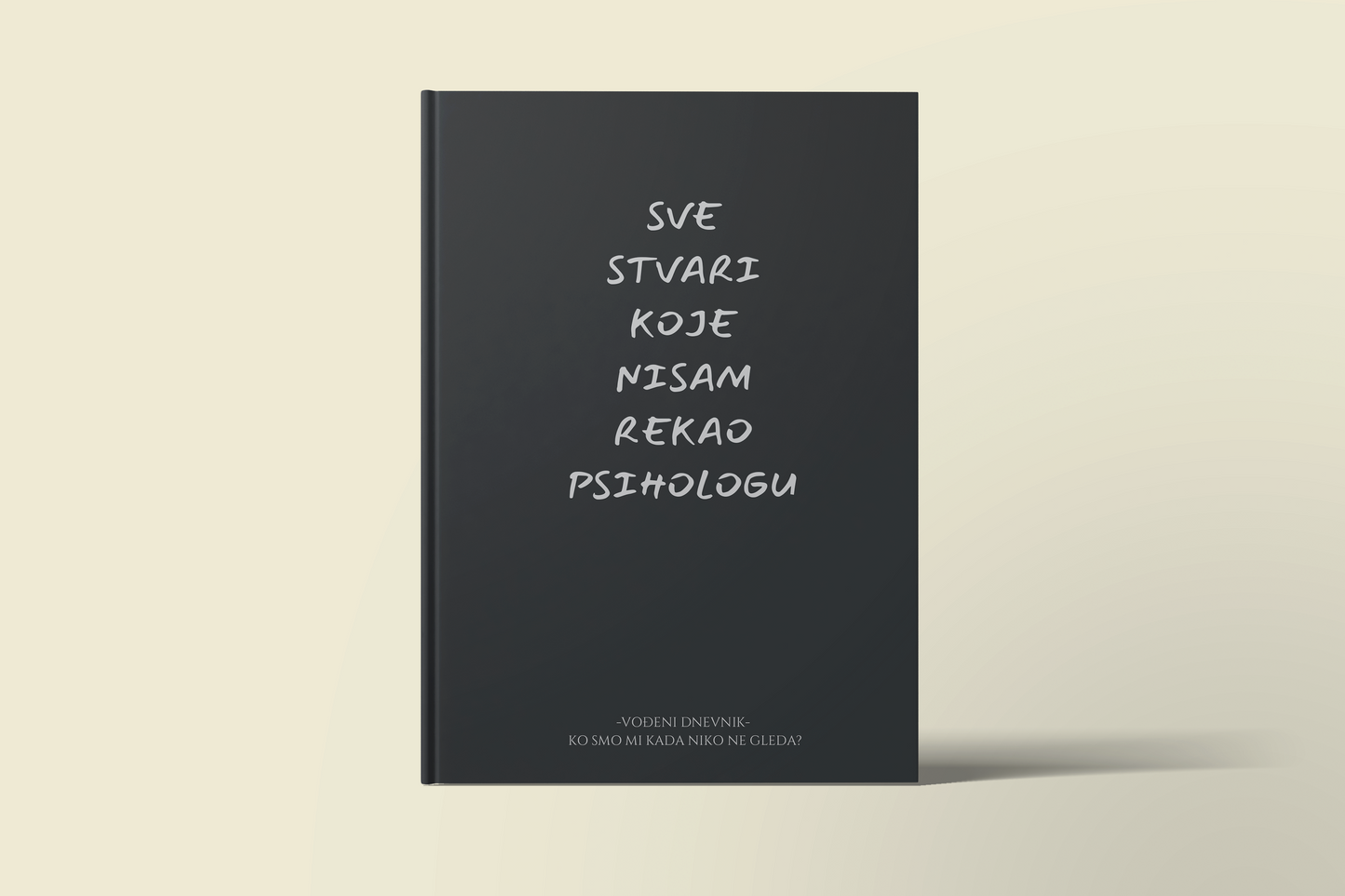 Psihološki dnevnik za introspekciju – naslovna strana dnevnika Sve Stvari Koje Nisam Rekao Psihologu sa tvrdim koricama