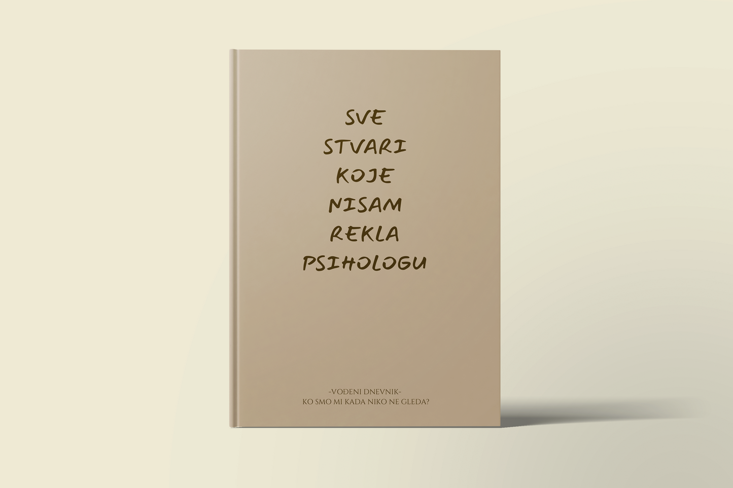 Psihološki dnevnik za introspekciju – naslovna strana dnevnika Sve Stvari Koje Nisam Rekla Psihologu sa tvrdim koricama