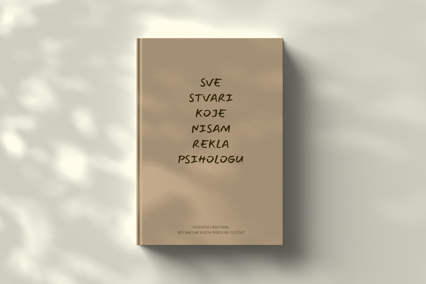 Psihološki dnevnik za introspekciju – prednja strana dnevnika Sve Stvari Koje Nisam Rekla Psihologu sa tvrdim koricama